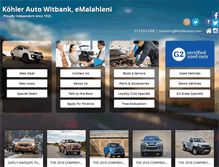 Tablet Screenshot of kohlerauto.com